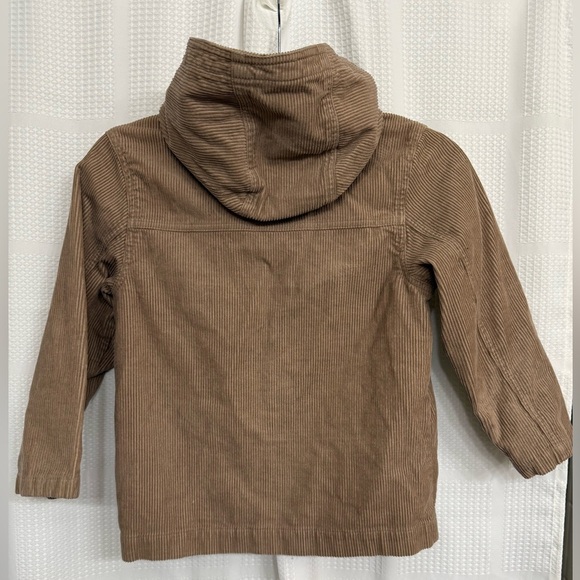 Janie and Jack Beige corduroy jacket with hoodie - Picture 9 of 10